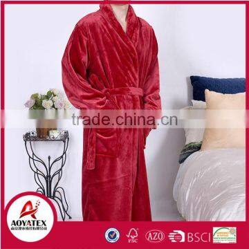 Cheap price factory wholesale flannel fleece shawl collar men bathrobe