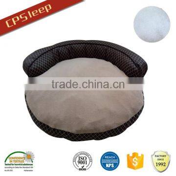 Polyester Fiber All Weather Durable Colorful Round Bolster dog bed