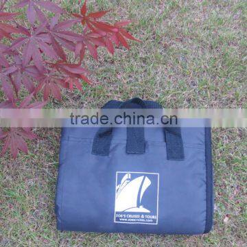 bag type polar humid proof portable Picnic Blanket with pocket (polar fleece+oxford fabric)