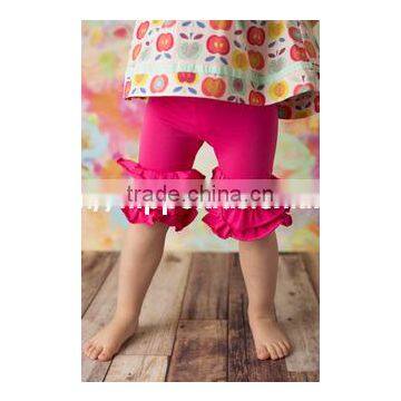 2016 summer cotton harem pants wholesale girls hot pink ruffle shorts icing baby leggings baby pants