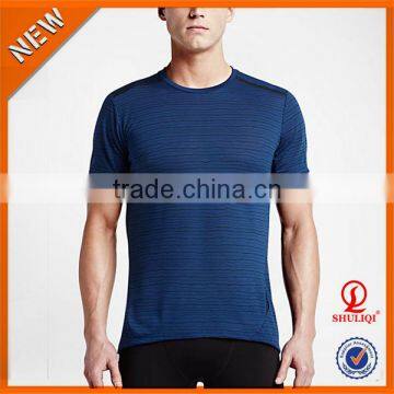 Blank dri fit t-shirts wholesale ,100%polyester men sports custom running t shirt H-542