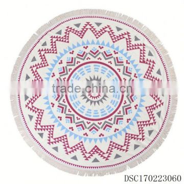 Round beach towel custom logo design ,china supplier roundie towel wholesale