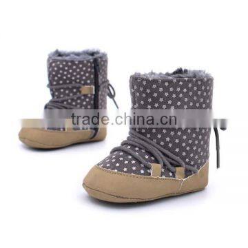 new design winter star pattern thermal baby shoes