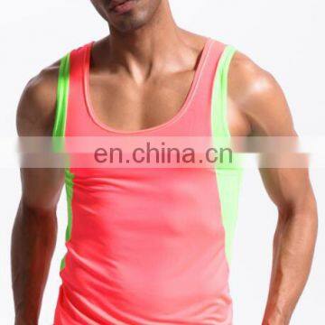 Hot Sale Athletic Men Running Tops Running Singlet Tank Tops photo-3