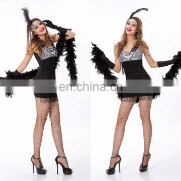 Women Sexy Black Tight Dresses Costumes photo-2