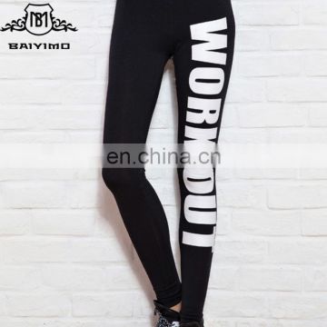 women sport fitness cotton fabric high quality summer printed leggings for women