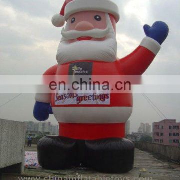 Giant inflatable santa claus for advertising