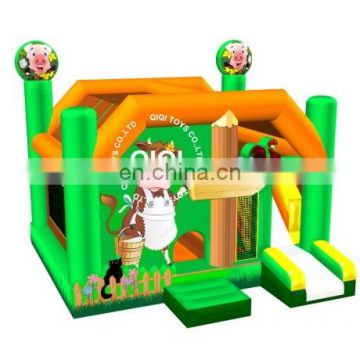 inflatable house bouncer slide combo/Funny Kids inflatable bouncy castle with slide