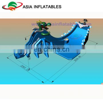 Commercial giant water park with big pool and slide on land/ inflatable water park combo equipment with big pool for land