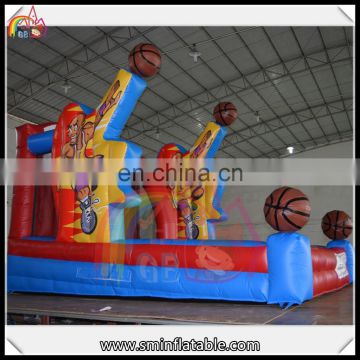 New design basketball shooting hoops game inflatable basketball court China