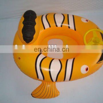 Inflatable Yellow Baby Boat With Steering Wheel