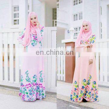 New model maxi dress muslimah jubah 2016 fashion digital printing jubah