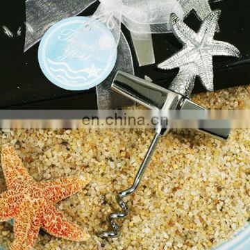 Chrome Starfish Design Wine Opener Favors