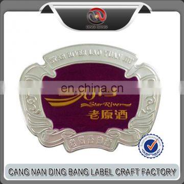 Wine Bottle Labels Embossed Metal Label Wine Bottle Sticky Label