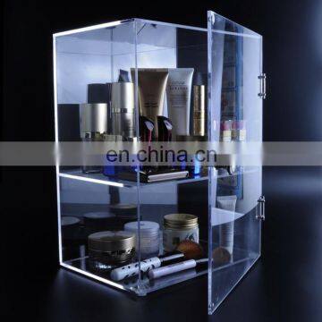 High Clear 2 Layer Acrylic Cosmetic Display Cabinet With Door photo-4