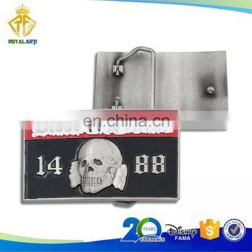 Custom Zinc Alloy 3D Skull Sport Belt Buckle in Antique Finish