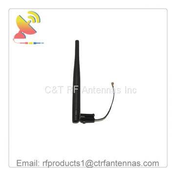 Omnidirectional dipole antenna rubber duck antenna 2.4GHz wifi antenna with U.FL connector cable extender