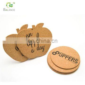 New Design Customization Natural Eco Friendly Coasters Blank Cork Coaster 100mm Size photo-6