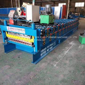 Double Layer Metal Roofing Sheet Trapezoid Profile Roll Forming Making Machine photo-2