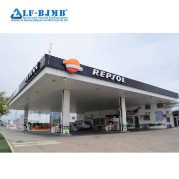 Space Frame Gas Petrol Filling Station Steel Structure Fuel Station Canopy photo-3
