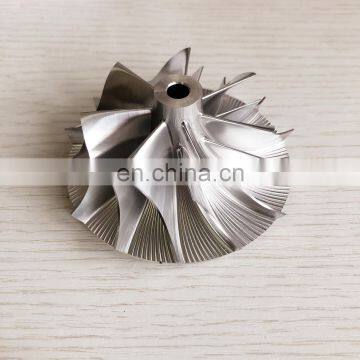 T04S 409535-0007 57.10/76.07mm 7+7blades High performance turbo aluminum 2618/milling/billet compressor wheel for Cosworth RS500