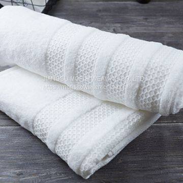 Custom Star Hotel Supplies High Quality Pure White Cotton Towel photo-4