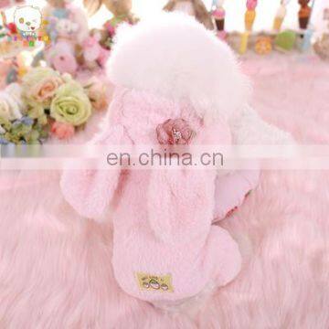 Pet Dog Winter Rabbit Design Hoodies Clothes Overcoat Four Feet Cotton-padded Jacket photo-2
