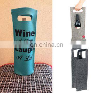 Single Felt Wine bottle carrier tote gift bag