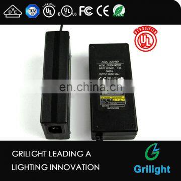 UL Listed Desk Top Plastic 24V 1A Ac/dc Adapter