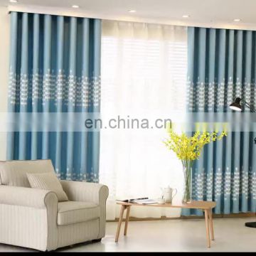 wholesale European Latest Fancy Embroidered Velvet Linen Fabric Bedroom Livingroom Decorative Blackout Shading Window Curtains