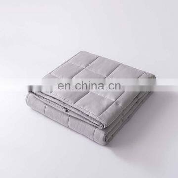 2020 Factory Direct Supply 100 Cotton Solid Color Glass Beads Filled Anxiety Release Dropshipping Gravity Weighted Blanket photo-6