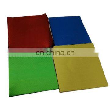 Red Gold Green Silver Pink Colored Corrugated Chocolate Paper Wrapping Foil