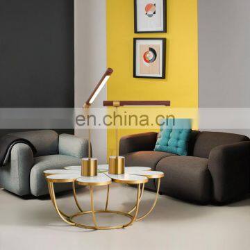 DDP Shipping Nordic Modern Design Wood Mental Bedside LED Wooden Luxury Table Lamp for Hotel Livingroom photo-6