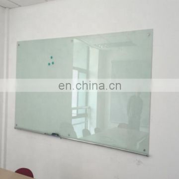 Frameless tempered glass magnetic whiteboard