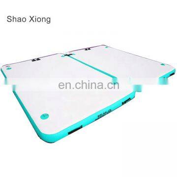 DWF Plastic Inflatable Water Floating Swim Fishing Camping Pontoon Platform Air Deck Drop-Stitch Basking Dock for Sale photo-4