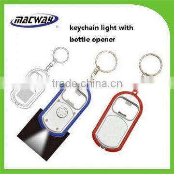 Promotion gift Mini LED light with keychain and bottle opener