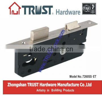 TRUST 72X60mm High Security Mortise Lock body with Euro Profile Cylinder hole