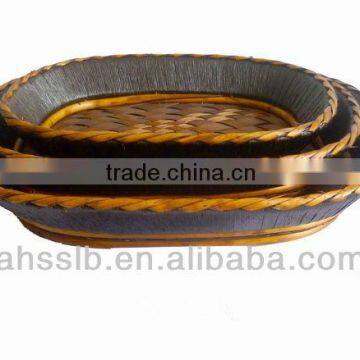 2013 New Style Wholesale Elegat Various Shaped Willow Wicker and Woodchip Storage Plate photo-2