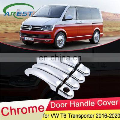 for Volkswagen VW T6 Transporter 2016 2017 2018 2019 2020 Chrome Door Handle Cover Trim Catch ABS Car Cap Stickers Accessories