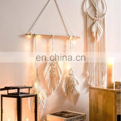 Half Moon Star Big Dream Catchers Metal Ring Pendant Handmade Nordic Wind Chimes Home Styling