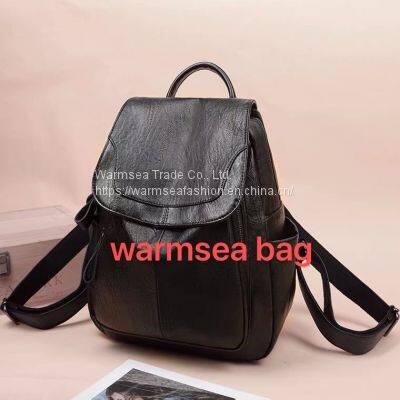 girls mini leather school bags  students backpacks college bag