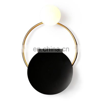 Postmodern light luxury simple personality circle wall lamps for decoration