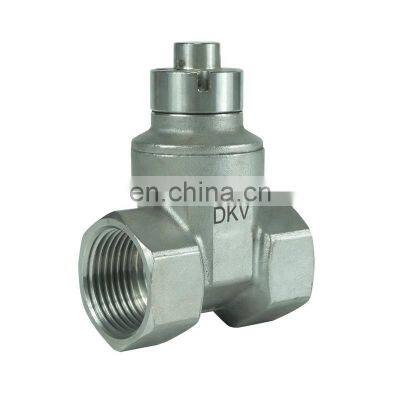 DKV Water Steam Oil 304 201 BSP NPT Stainless Steel Thread Ss 316 Cf8 Screw End Gate Valve photo-3