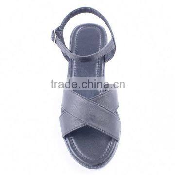 Latest Asian Style Wholesale Slingback Low Heel Sandals Shoes for Women With Buckle photo-4