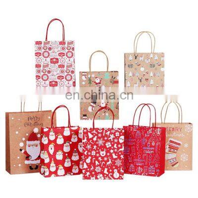 Custom Printed Mini Christmas Shopping Bag Kraft Gift Paper Bag No Minimum Small photo-5