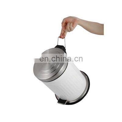 White Bath Collection Embossed Line Bathroom Set Roman 3 Pcs Round Metal Bath Collection Accessory photo-4