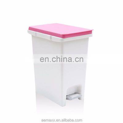 Square Kitchen Plastic Foot Step Pedal Waste Bin pp Pedal Bin Cheap Price Kitchen Waste Bin photo-4