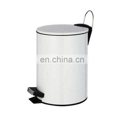 Hotel stainless steel 3L 5L pedal bin soft closing trash can for home and kitchen