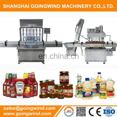 Automatic piston filling machine oil line auto paste honey syrup butter sauce bottling plant machinery cheap price for sale