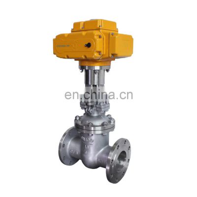 COVNA 3 inch CF8M Double Flanged Multi Turn Electric Actuator Motorized Electric Water Gate Valve